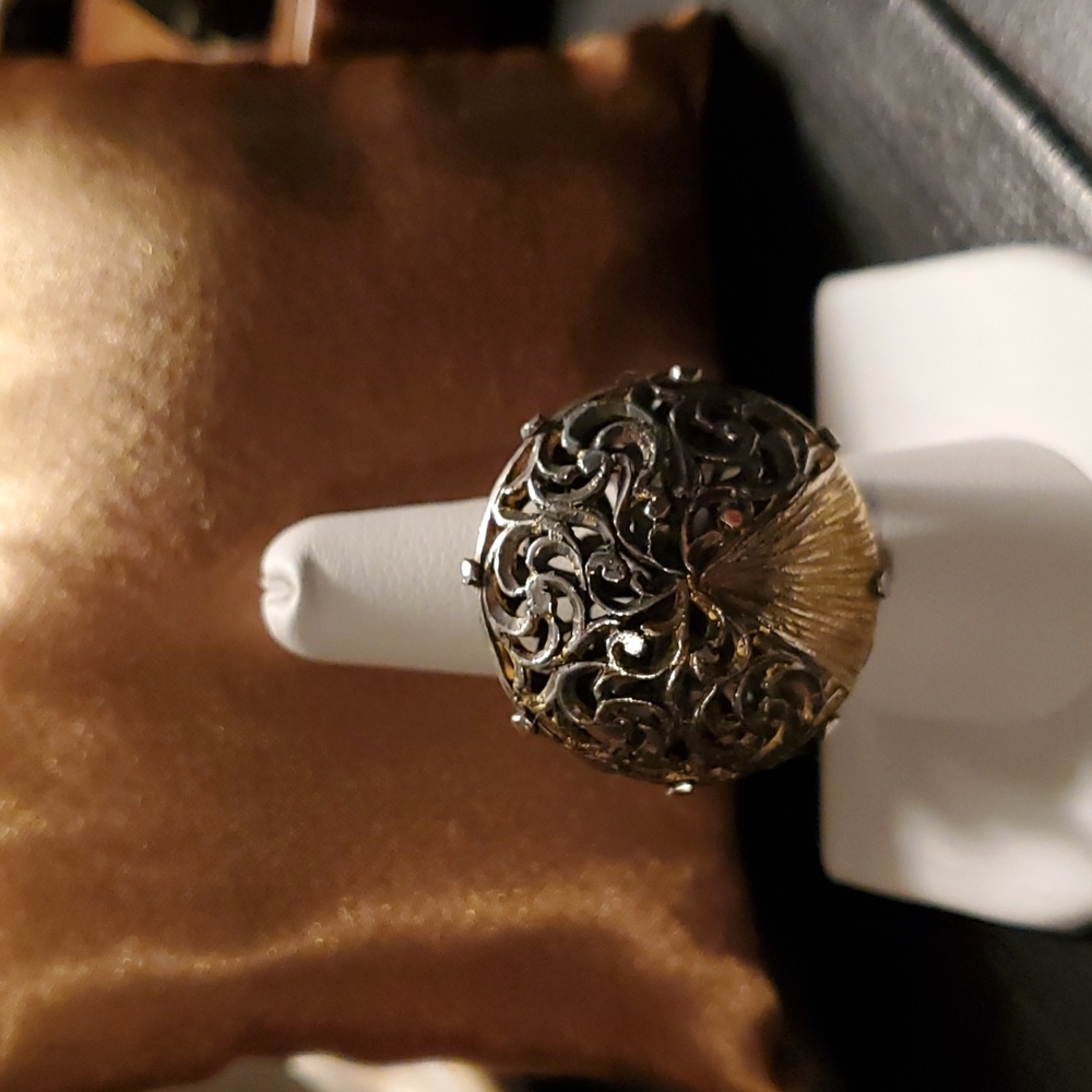 Unique Silver And Gold Ring.
